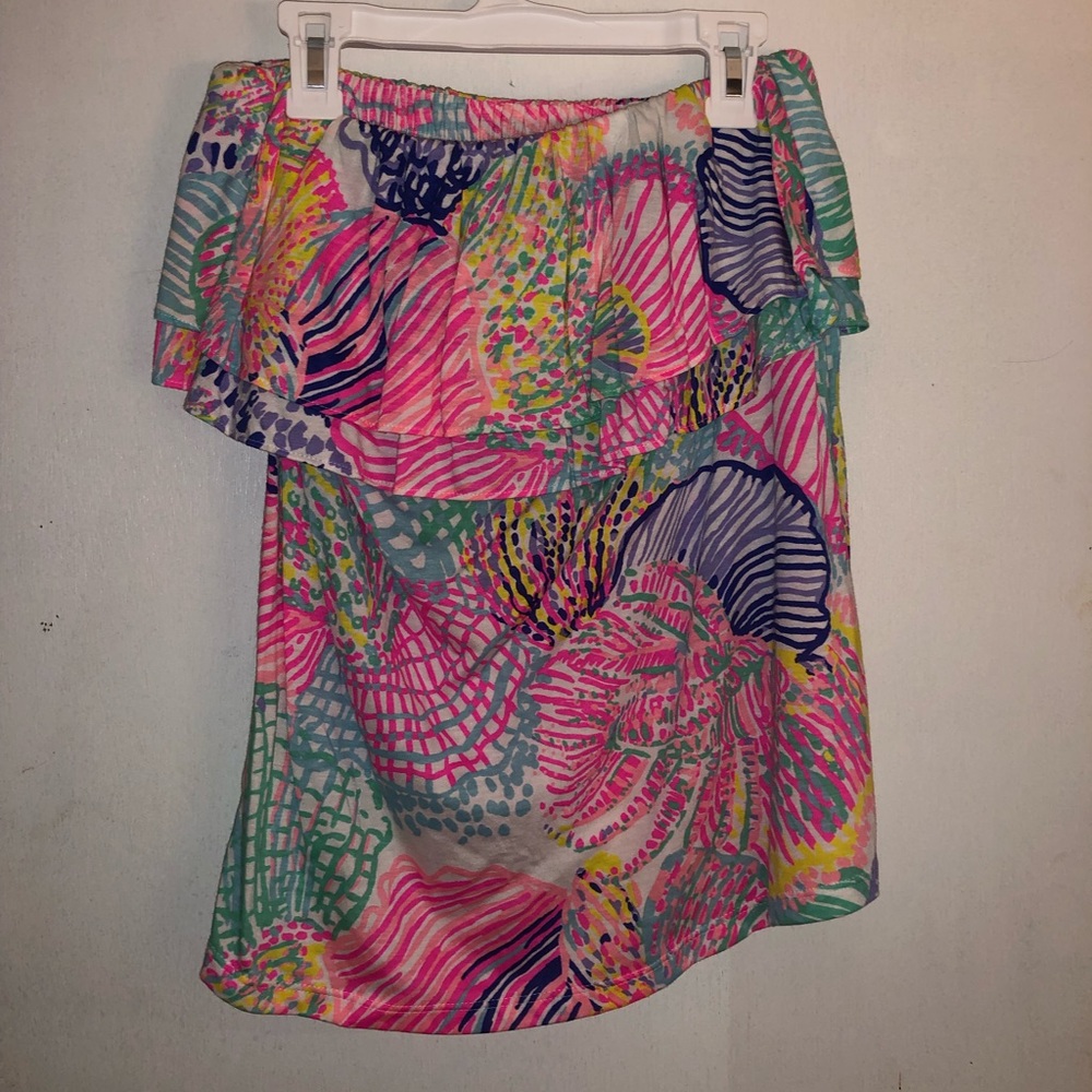Lilly pullitzer strapless shirt